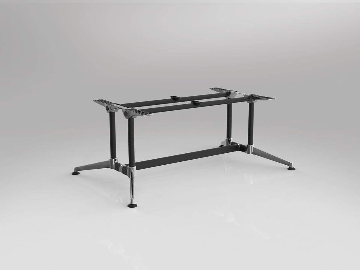 OL Modulus Twin Post Single Span Meeting Table Frame