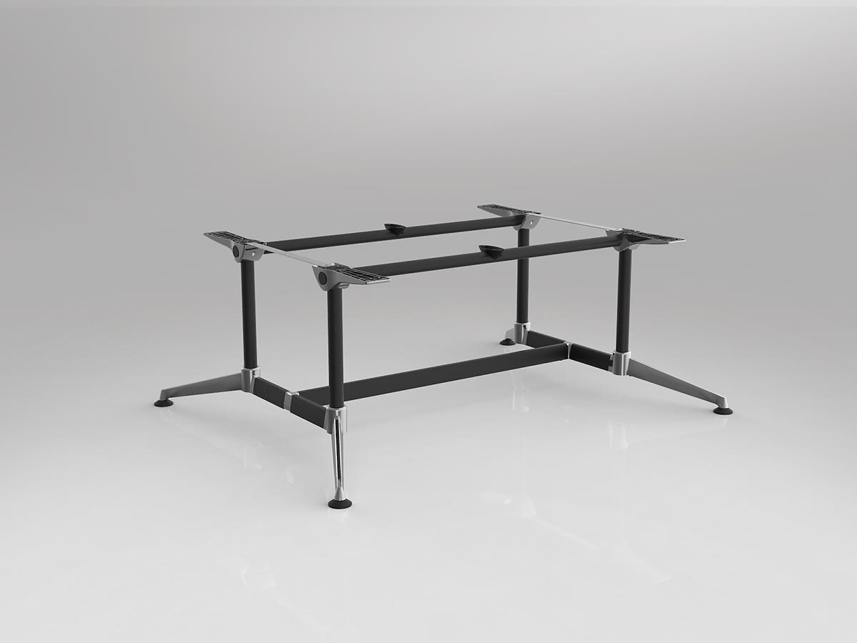 OL Modulus Twin Post Single Span Meeting Table Frame