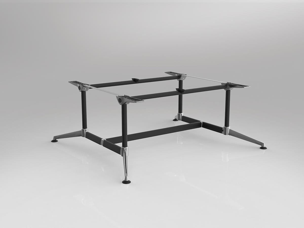 OL Modulus Twin Post Single Span Meeting Table Frame