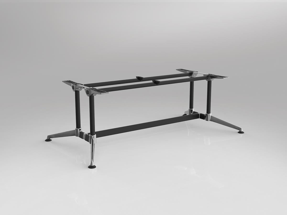 OL Modulus Twin Post Single Span Meeting Table Frame