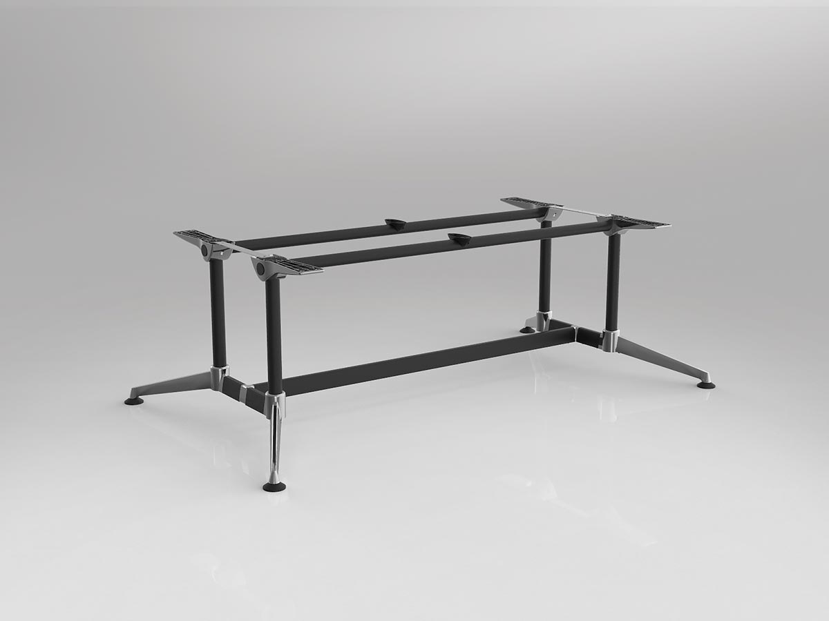 OL Modulus Twin Post Single Span Meeting Table Frame