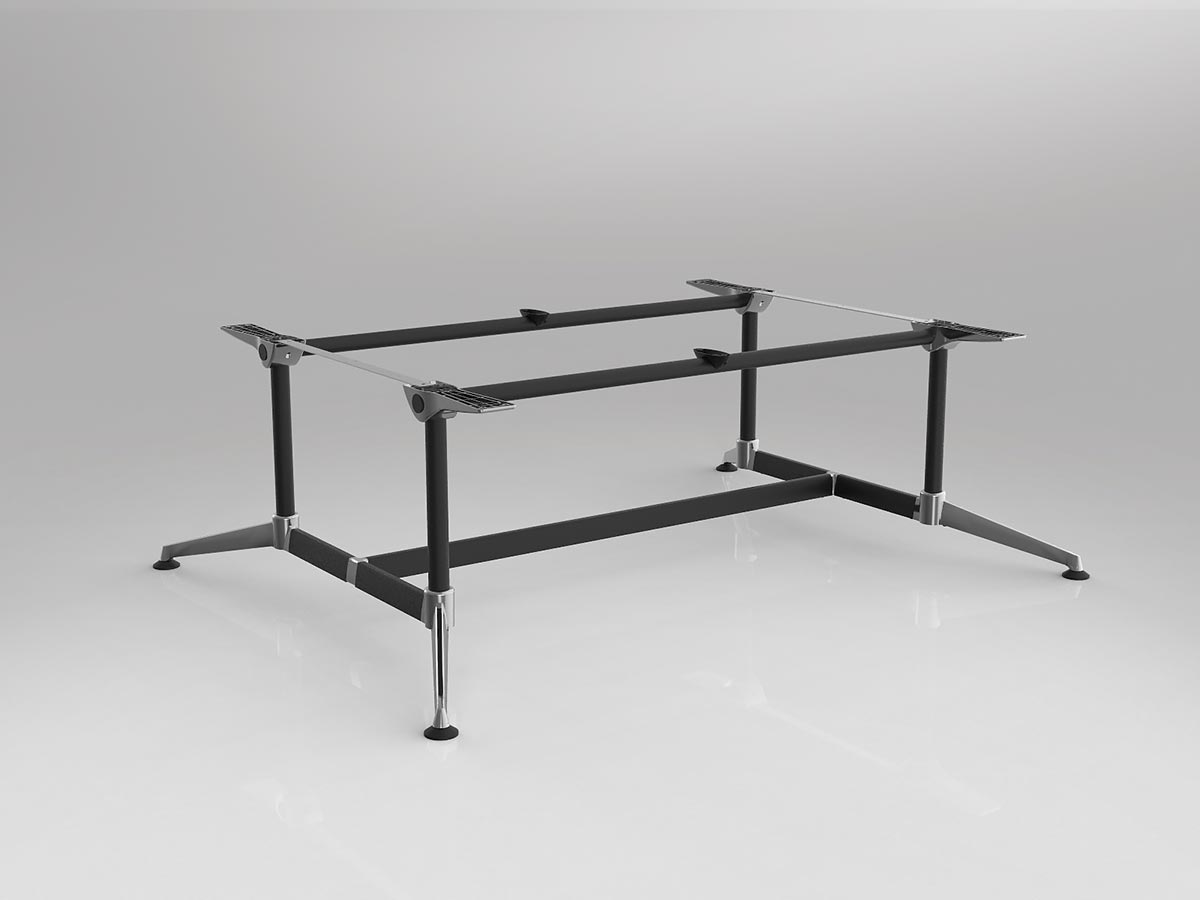 OL Modulus Twin Post Single Span Meeting Table Frame