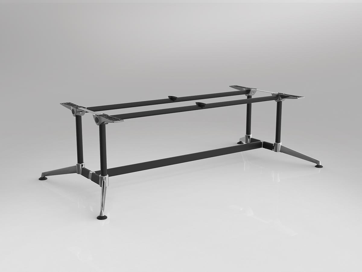 OL Modulus Twin Post Single Span Meeting Table Frame