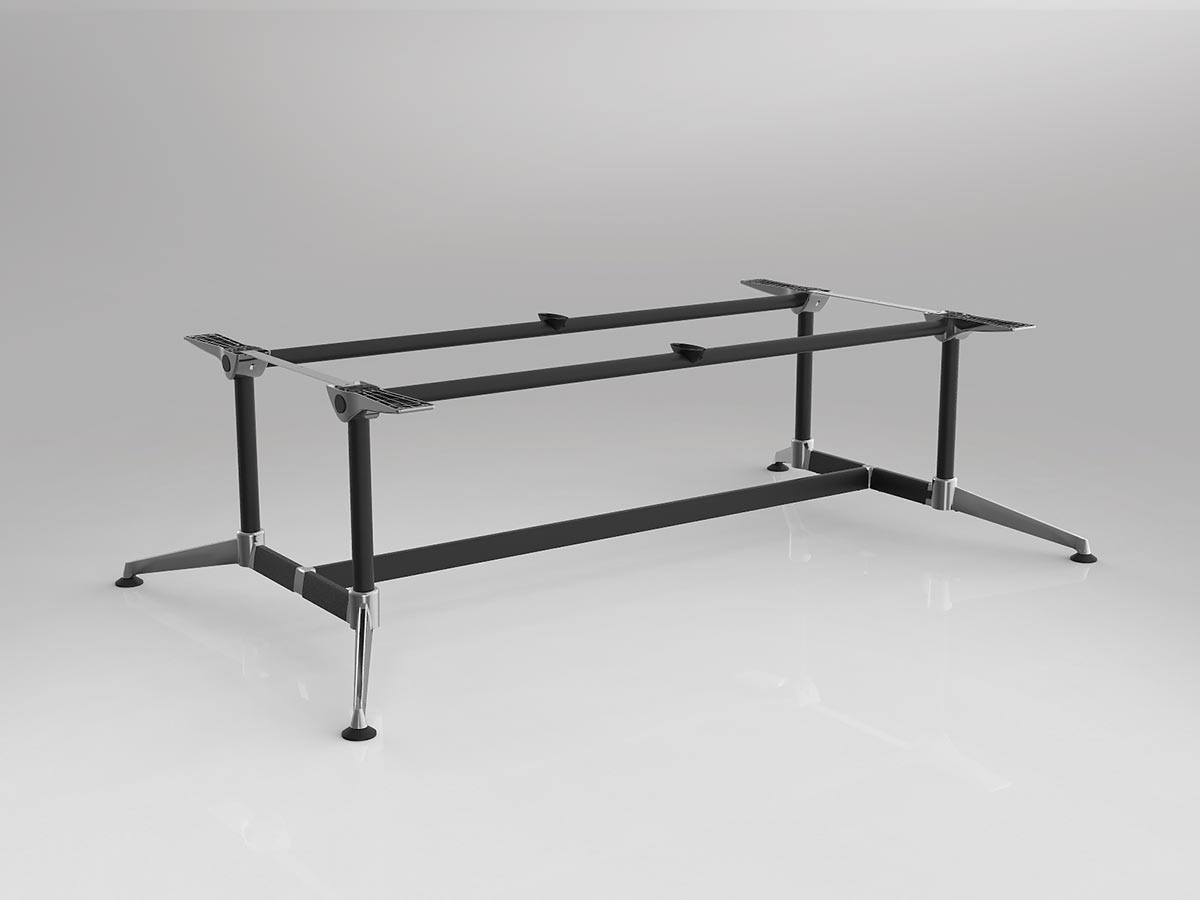 OL Modulus Twin Post Single Span Meeting Table Frame