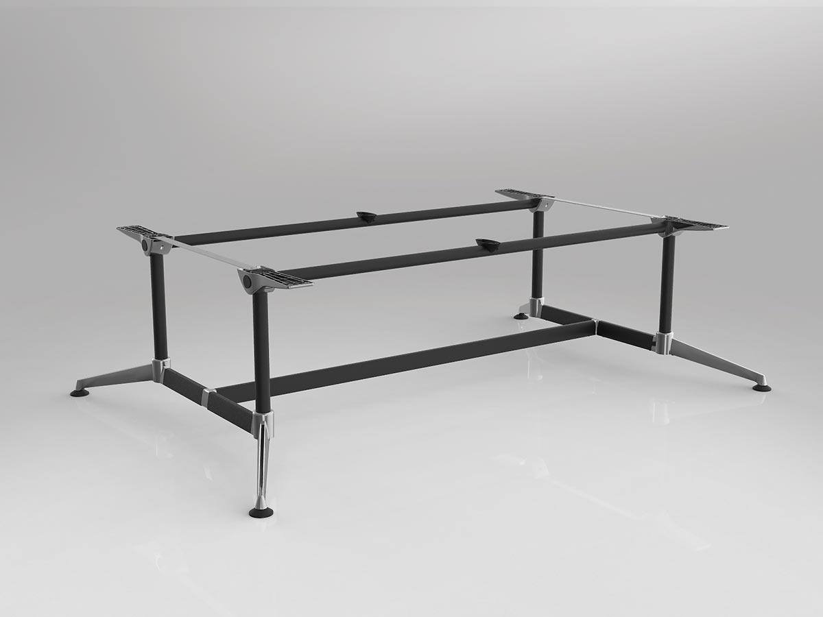 OL Modulus Twin Post Single Span Meeting Table Frame
