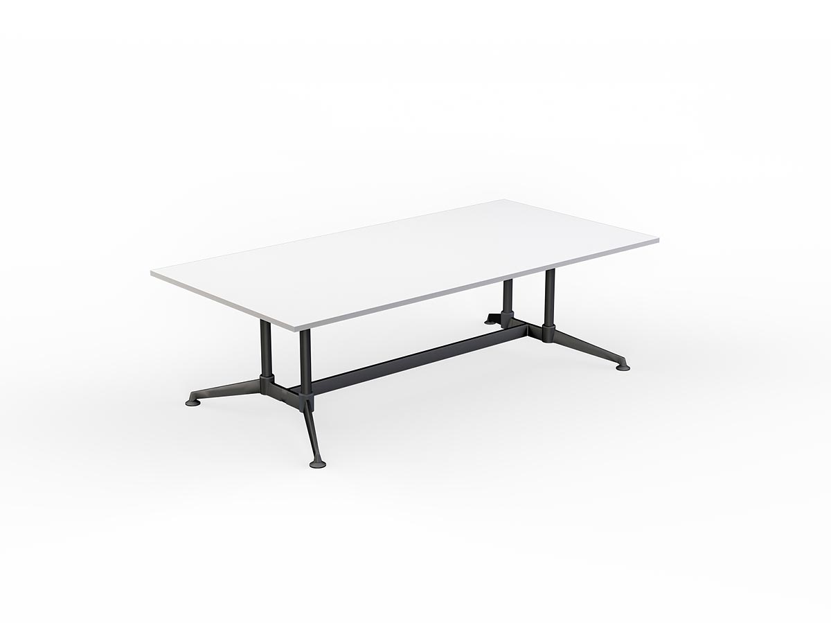 OL Modulus All Black Twin Post Single Span Meeting Table Frame