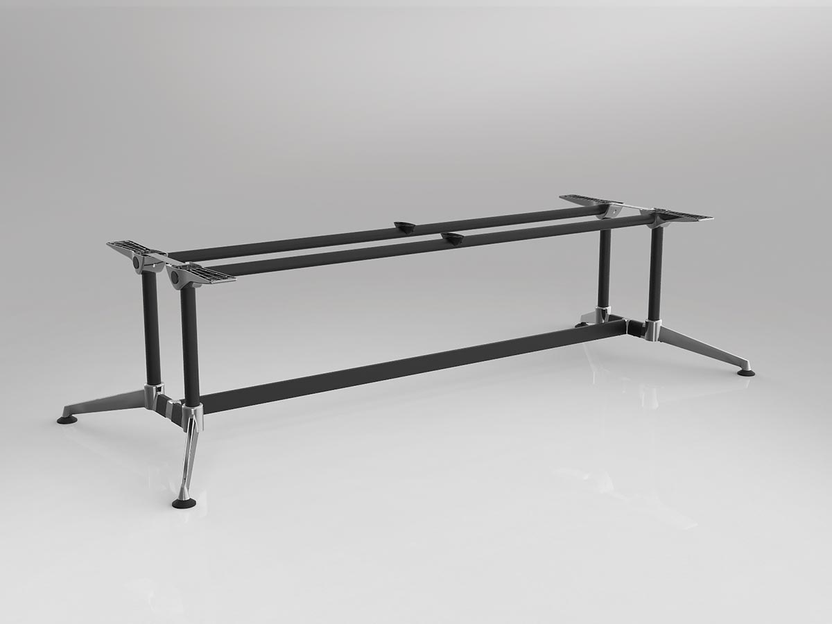 OL Modulus Twin Post Single Span Meeting Table Frame