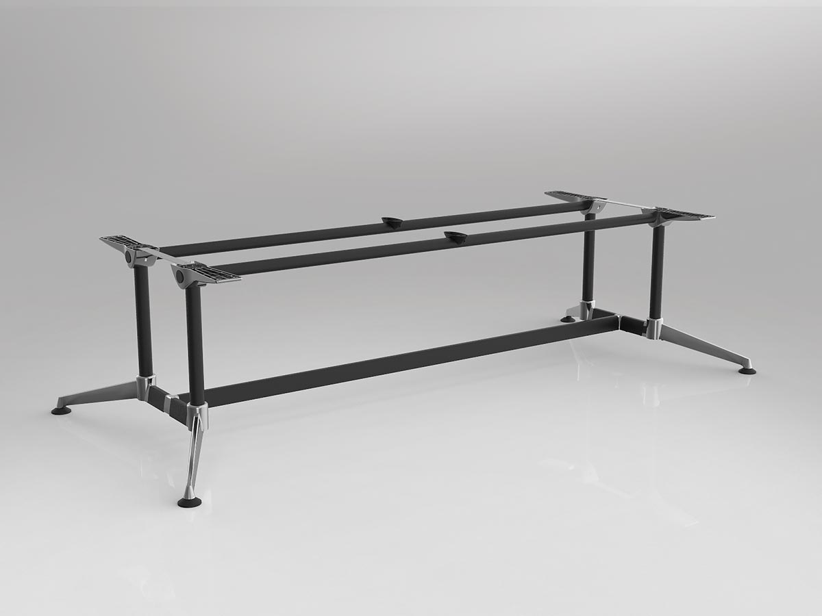 OL Modulus Twin Post Single Span Meeting Table Frame