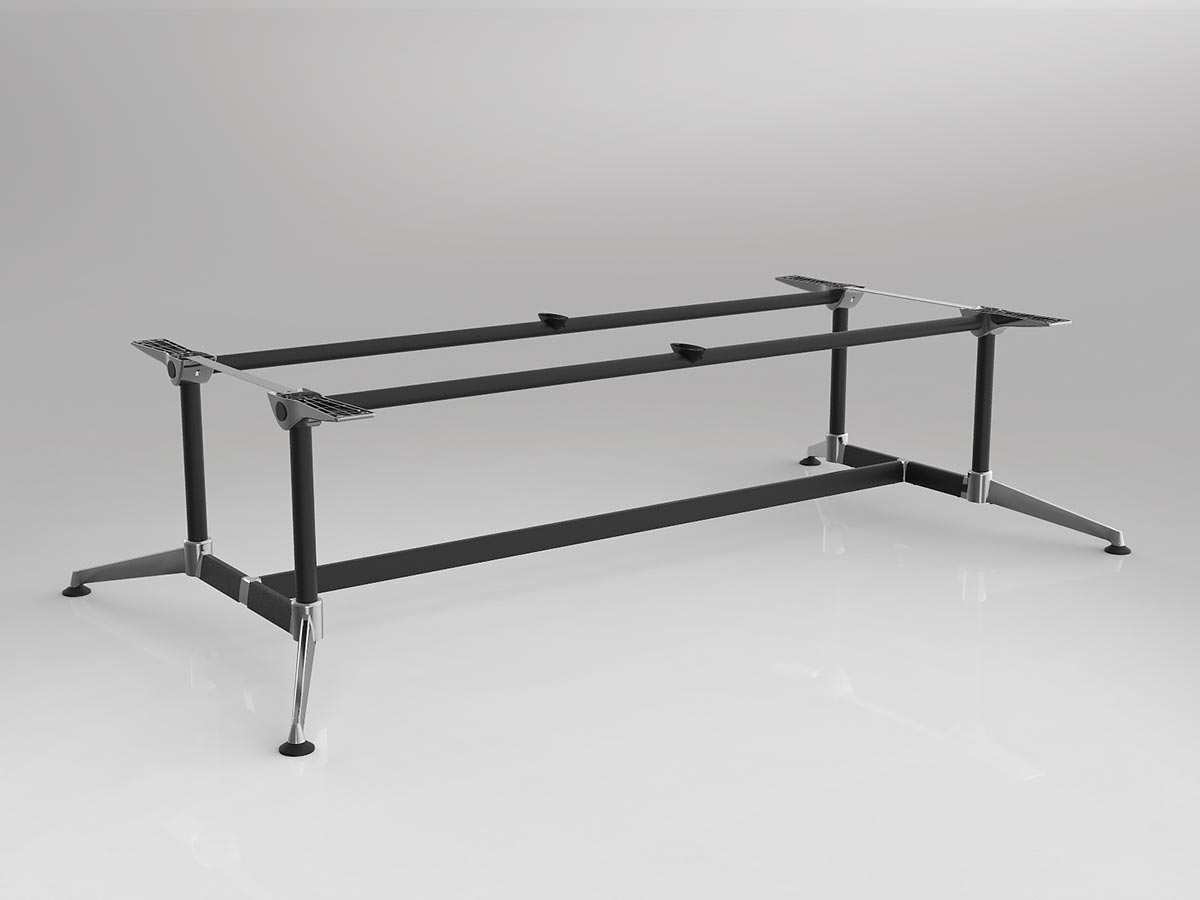 OL Modulus Twin Post Single Span Meeting Table Frame
