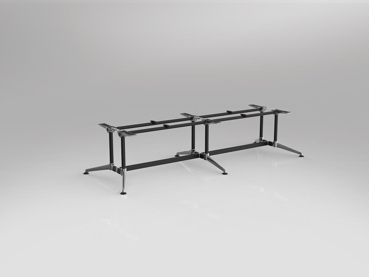 OL Modulus Twin Post Double Span Meeting Table Frame
