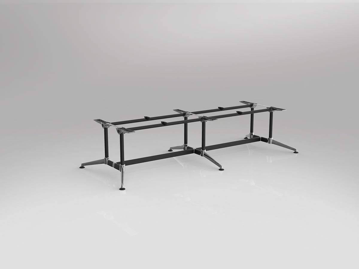 OL Modulus Twin Post Double Span Meeting Table Frame