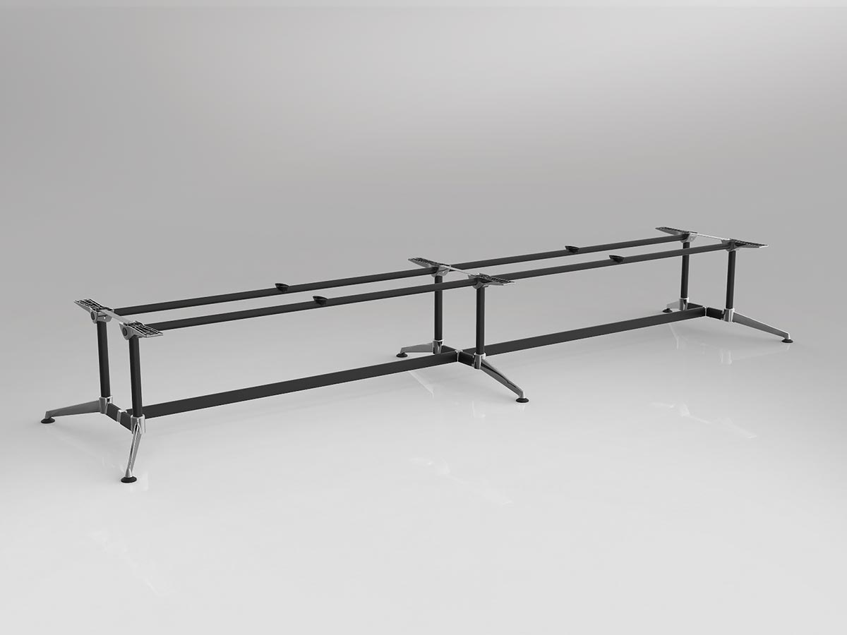 OL Modulus Twin Post Double Span Meeting Table Frame