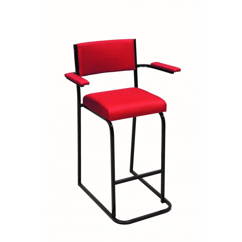 MA Machinest Fabric or Vinyl Upholstered Stackable Bar Stool with Return