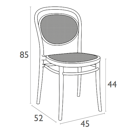 FL Marcel Hospitality Outdoor Chair with Cushion
