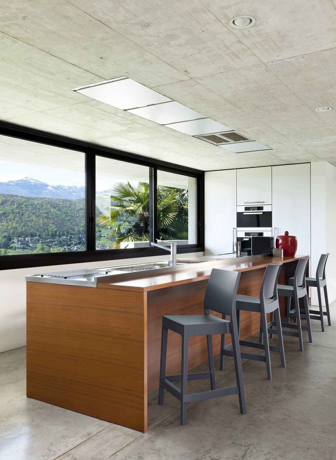 FL Maya Hospitality Outdoor Stackable Bar Stool