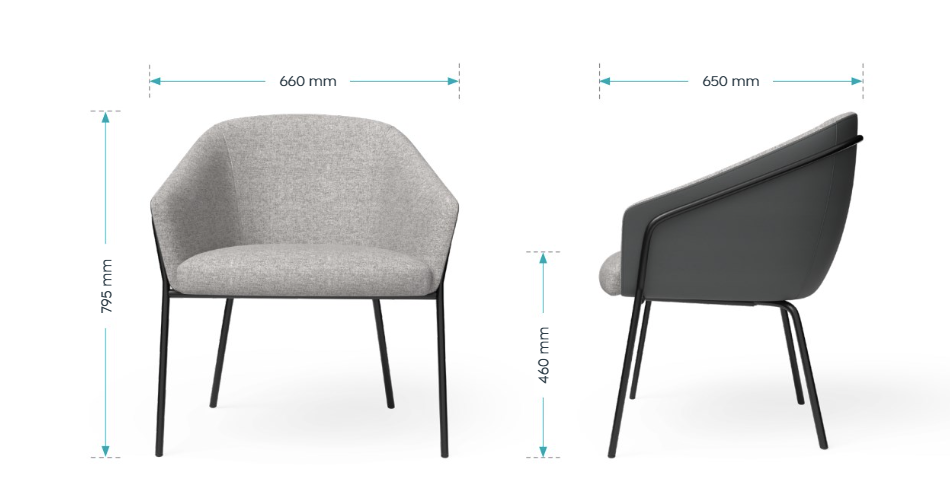 OL Mesa Fabric Upholstered Breakout Armchair