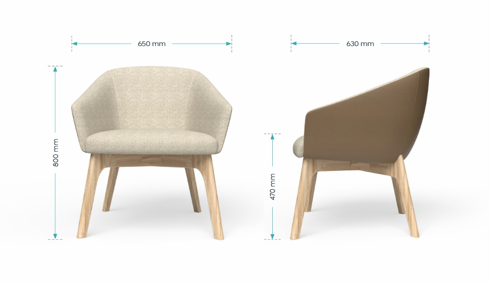 OL Mesa Fabric Upholstered Breakout Armchair