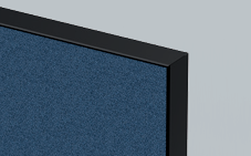 OL Edge25 Floor Mounted Desk Screen - Black Frame