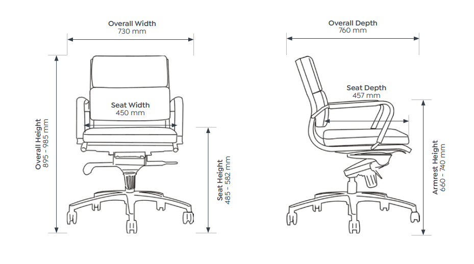 OL Mode PU Leather Upholstered Mid Back Boardroom Chair