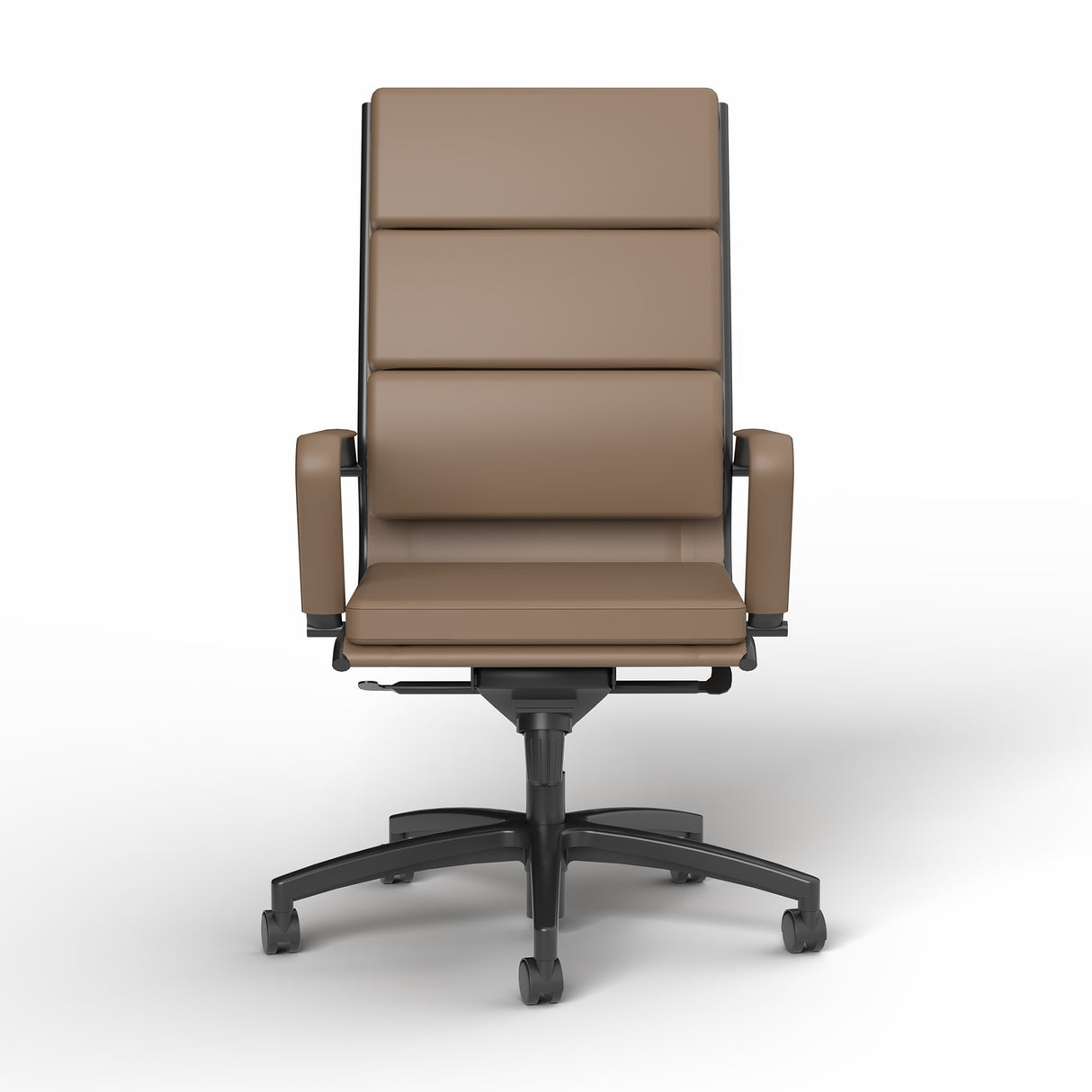 OL Mode PU Leather Upholstered Boardroom Chair - Chocolate