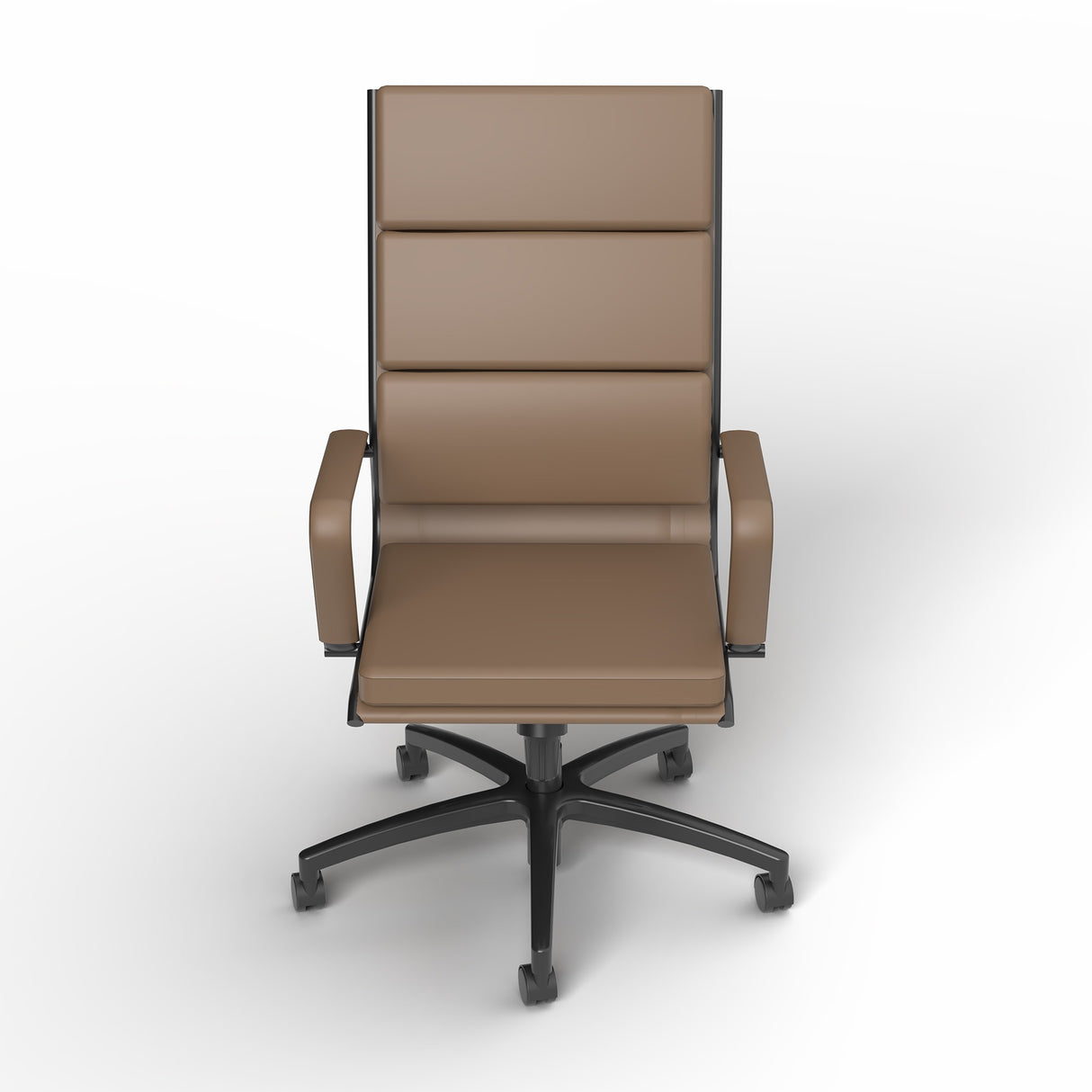OL Mode PU Leather Upholstered Boardroom Chair - Chocolate