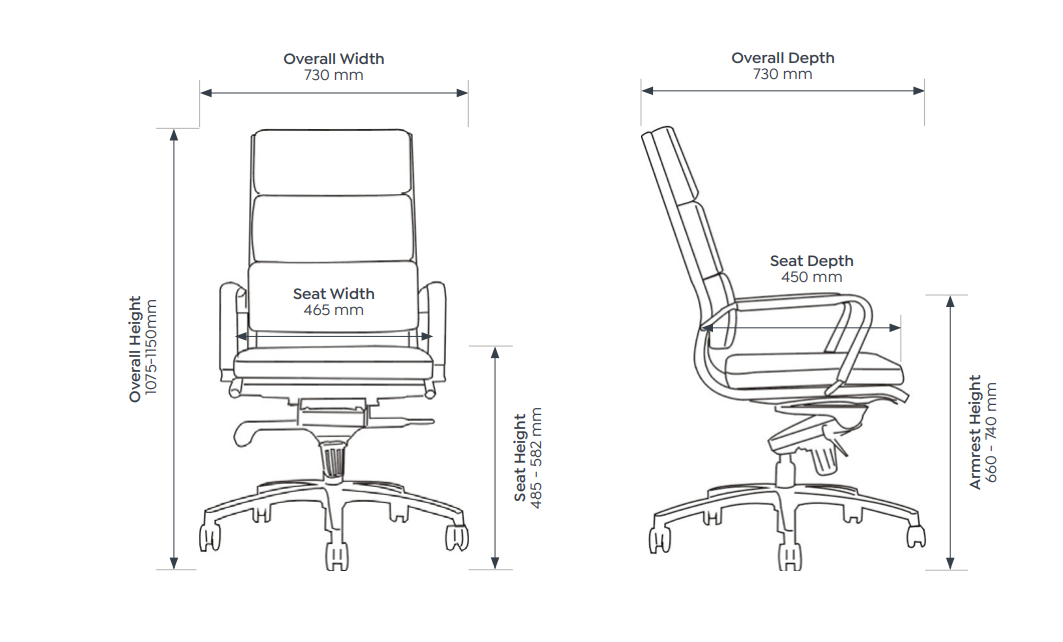 OL Mode PU Leather Upholstered Boardroom Chair - Chocolate
