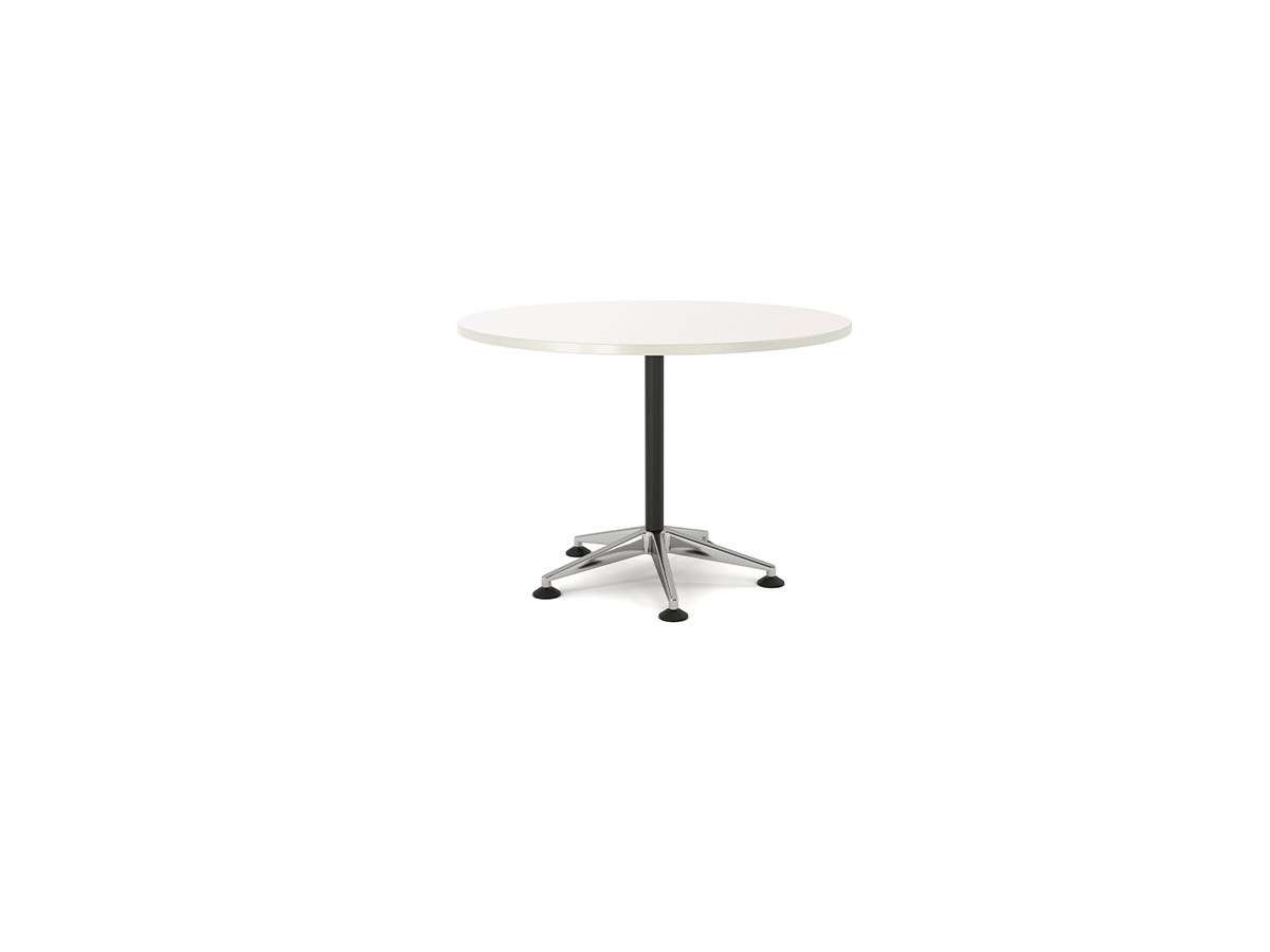 OL Modulus Fixed Leg Round Meeting Table - White Top