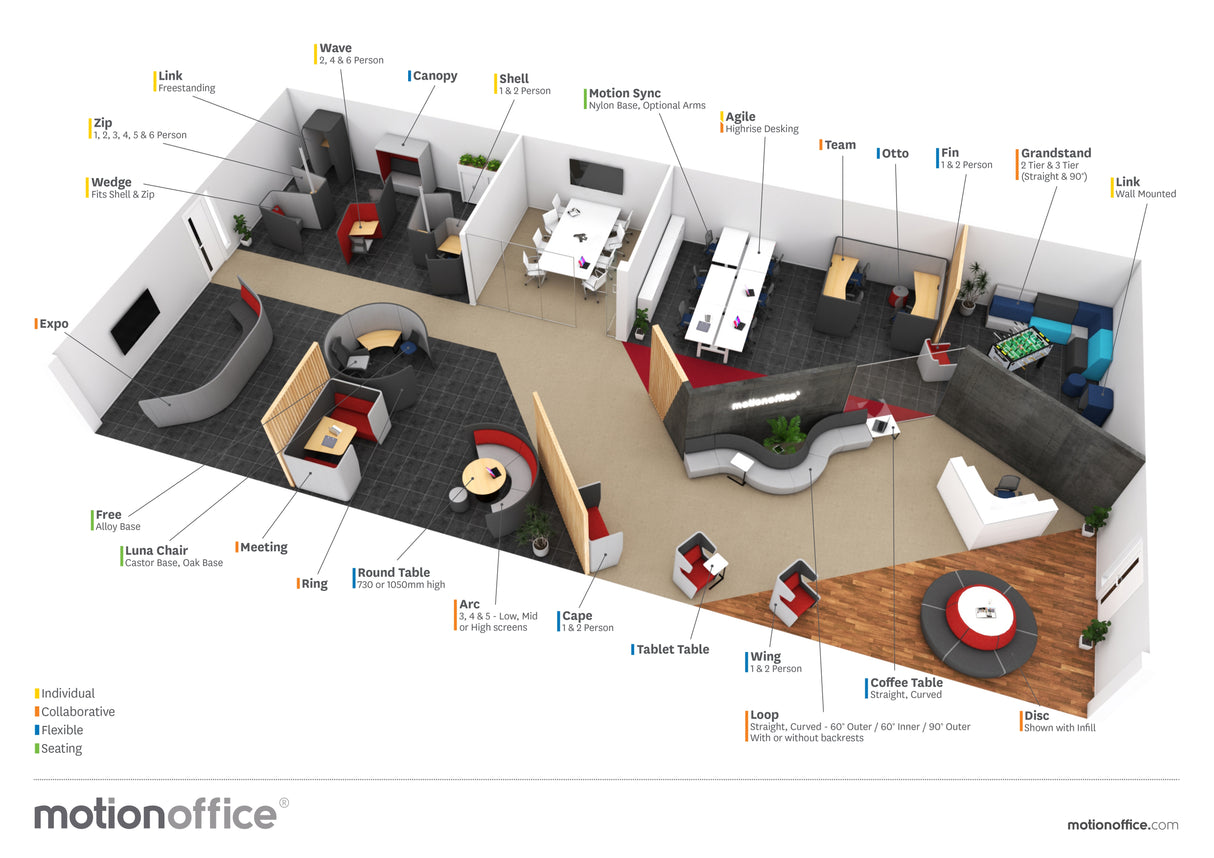 OL Motion Grandstand 2 Tier Reception Area Seating