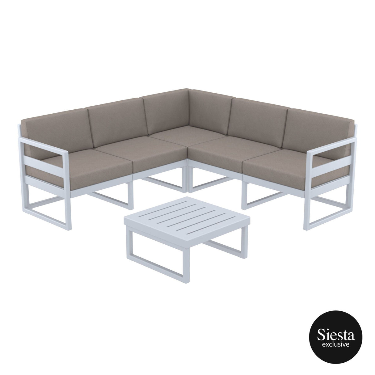 FL Mykonos Hospitality Outdoor Corner Loungeset with Cushions