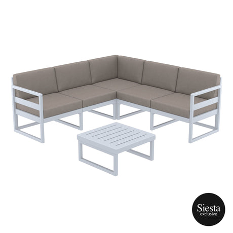 FL Mykonos Hospitality Outdoor Corner Loungeset with Cushions