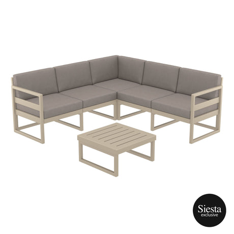 FL Mykonos Hospitality Outdoor Corner Loungeset with Cushions