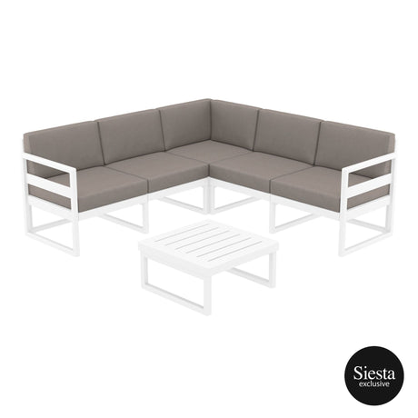FL Mykonos Hospitality Outdoor Corner Loungeset with Cushions