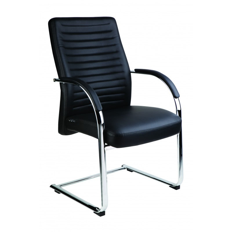 MA Neon PU Leather Upholstered Cantilever Armchair