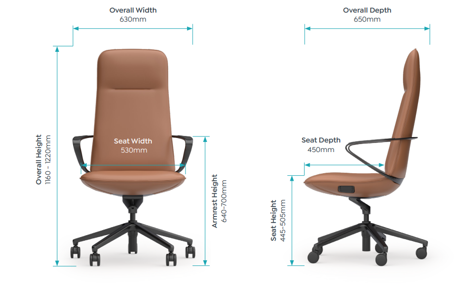 OL Nico Genuine Leather High Back Executive Designer Chair