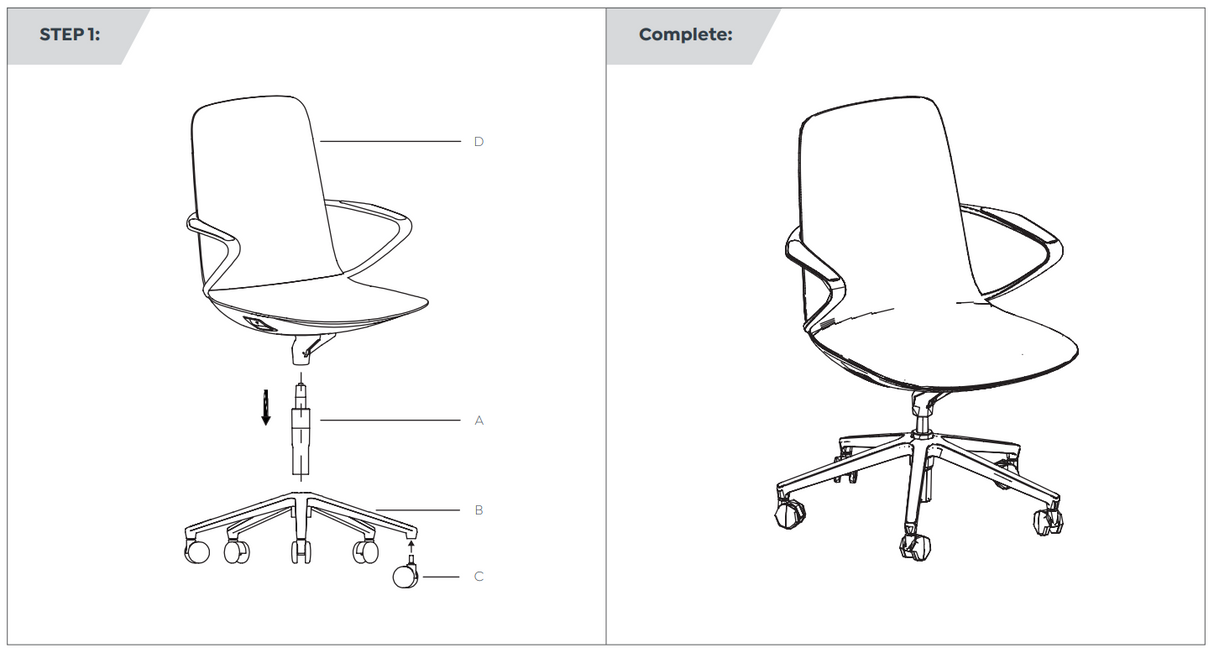 OL Nico Genuine Leather Midback Executive Chair