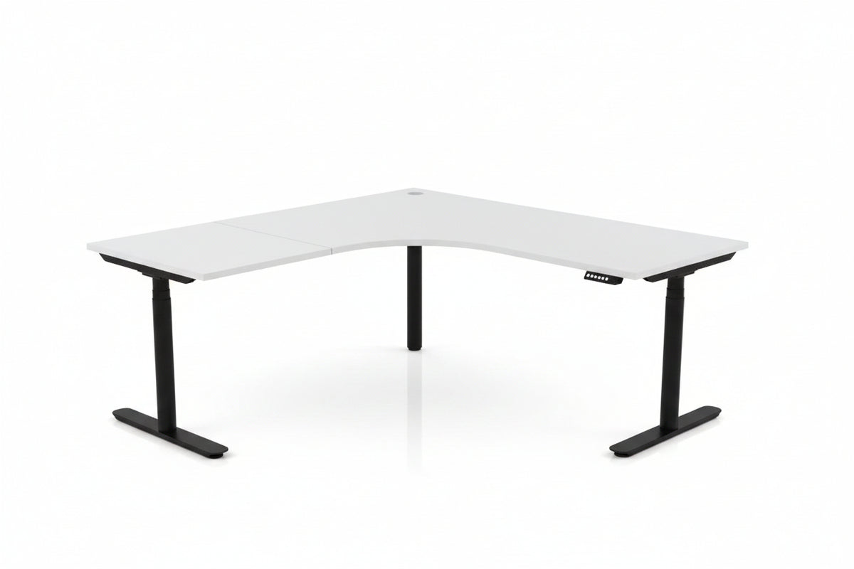 OL AgileMotion+ Triple Motor Round Leg Electric Height Adjustable 90°Workstation