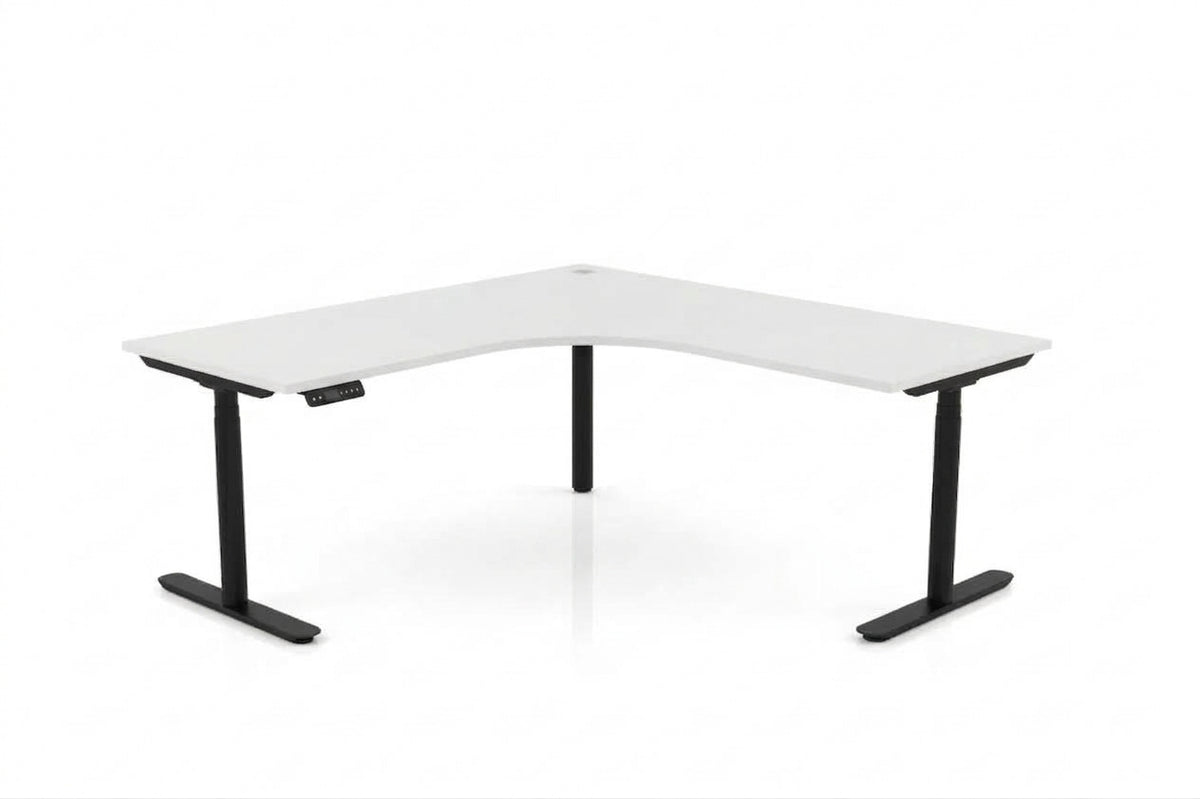 OL AgileMotion+ Triple Motor Round Leg Electric Height Adjustable 90°Workstation