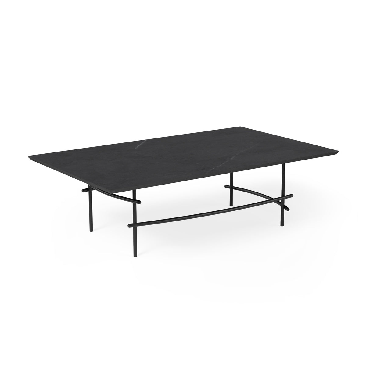 OL Arcos Marble Top Metal Base Rectangular Coffee Table