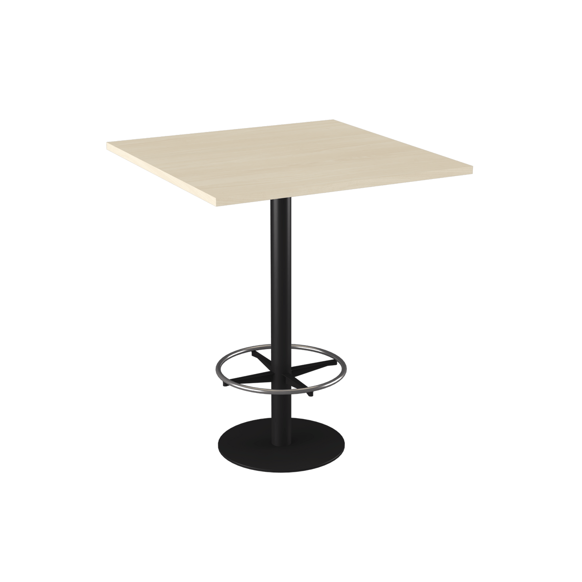 OL Metal Disc Base Square Bar Table