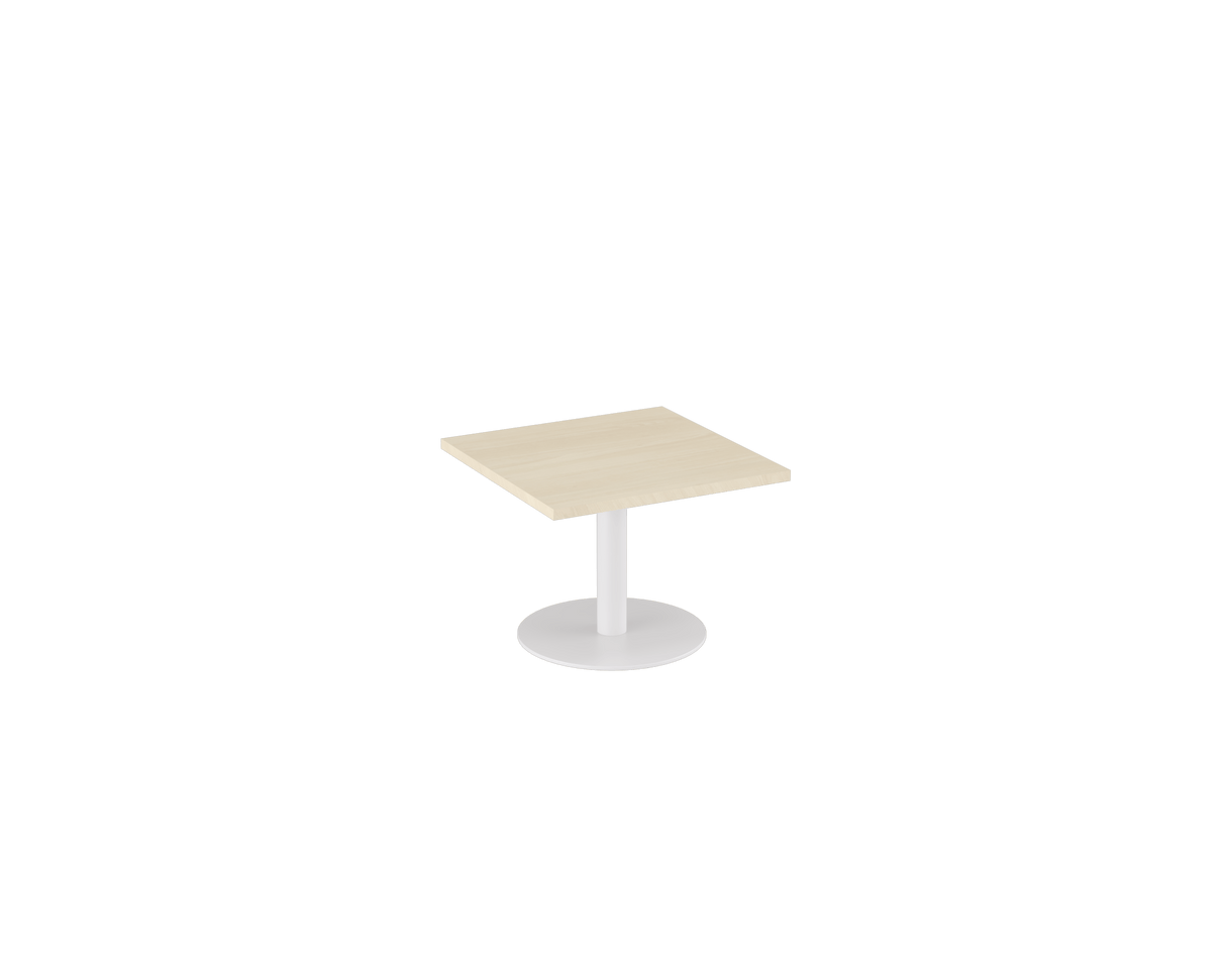 OL Metal Disc Base Square Coffee Table