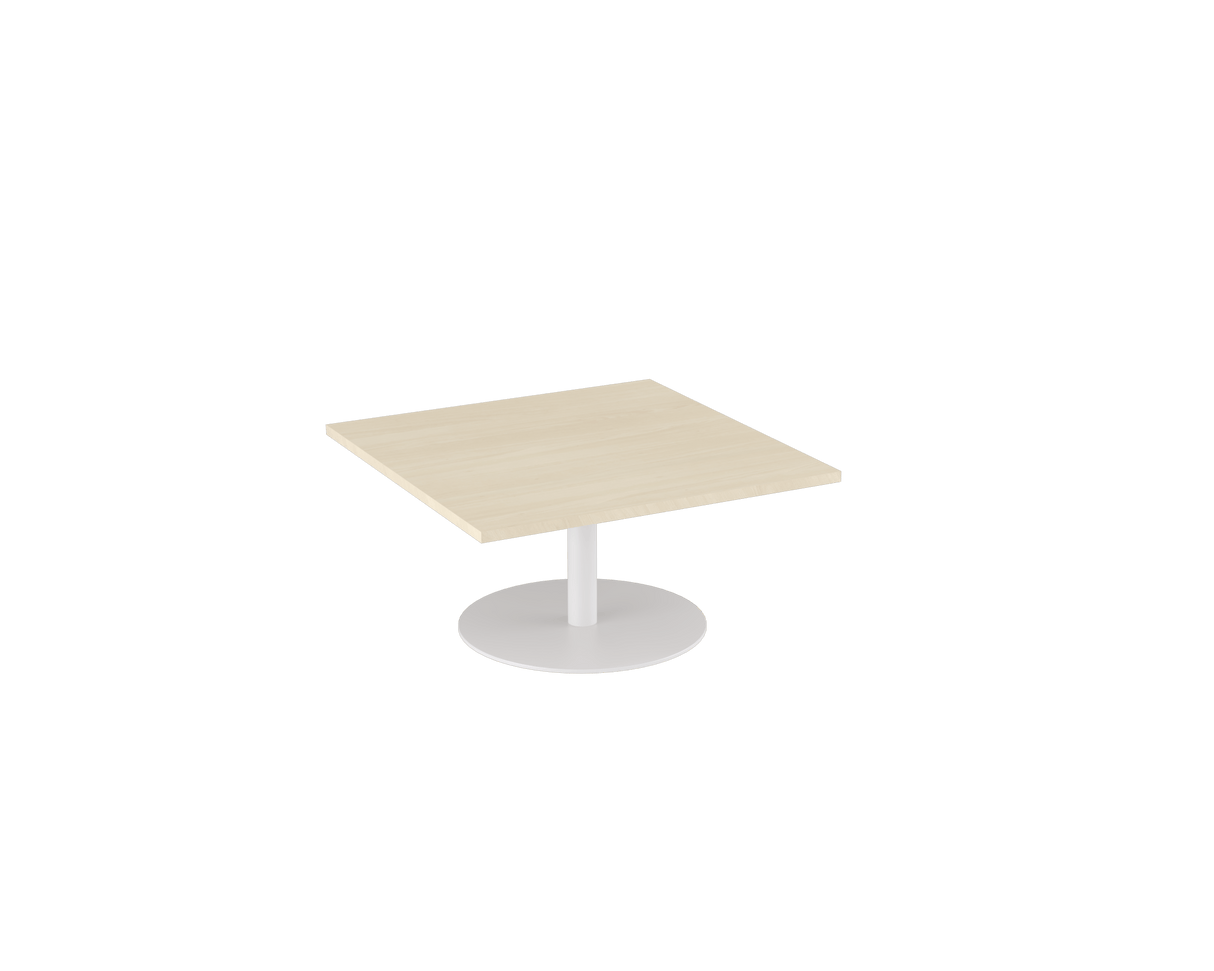 OL Metal Disc Base Square Coffee Table