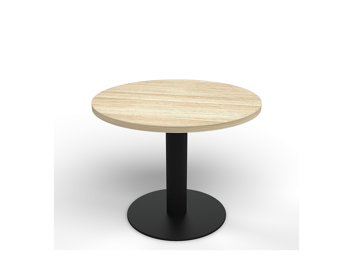 OL AltoSystem Black Metal Base Round Coffee Table