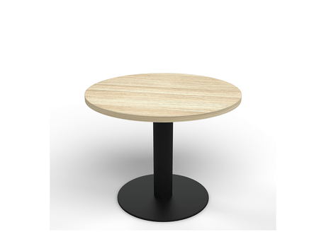 OL AltoSystem Black Metal Base Round Coffee Table
