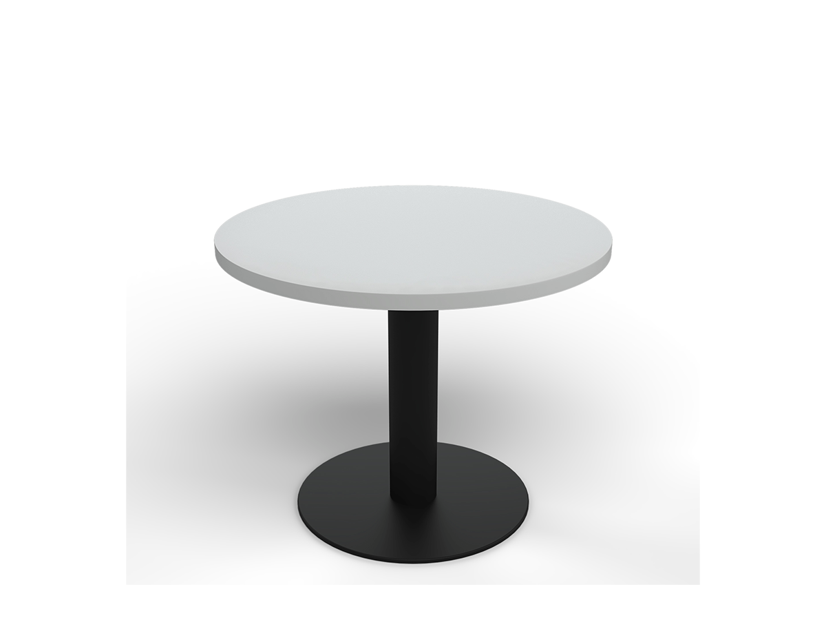 OL AltoSystem Black Metal Base Round Coffee Table