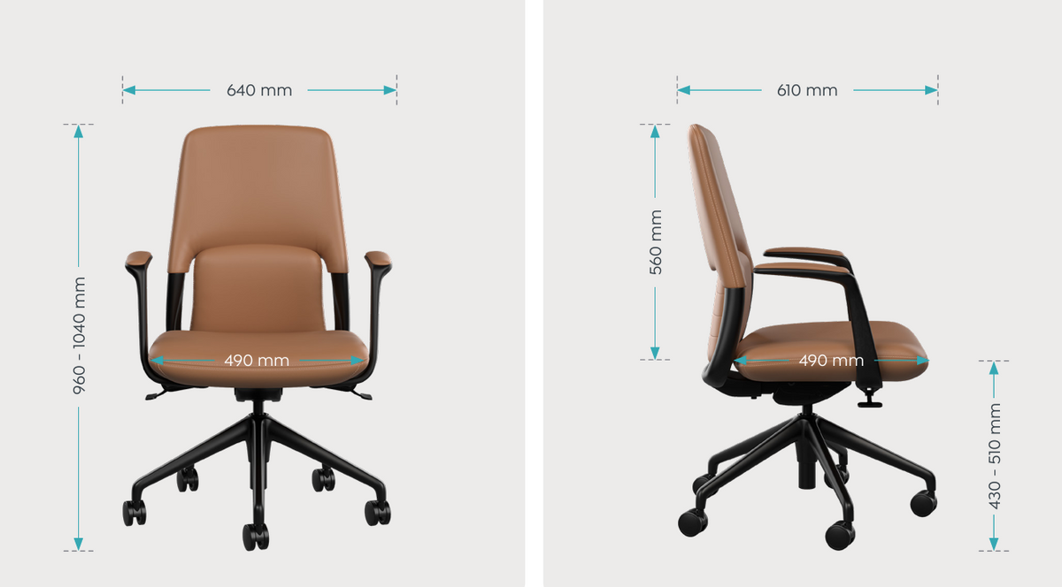 OL Hawthorne PU Upholstered Mid Back Executive Chair