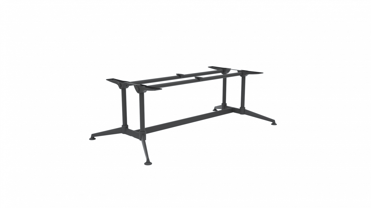 OL Modulus All Black Twin Post Single Span Meeting Table Frame