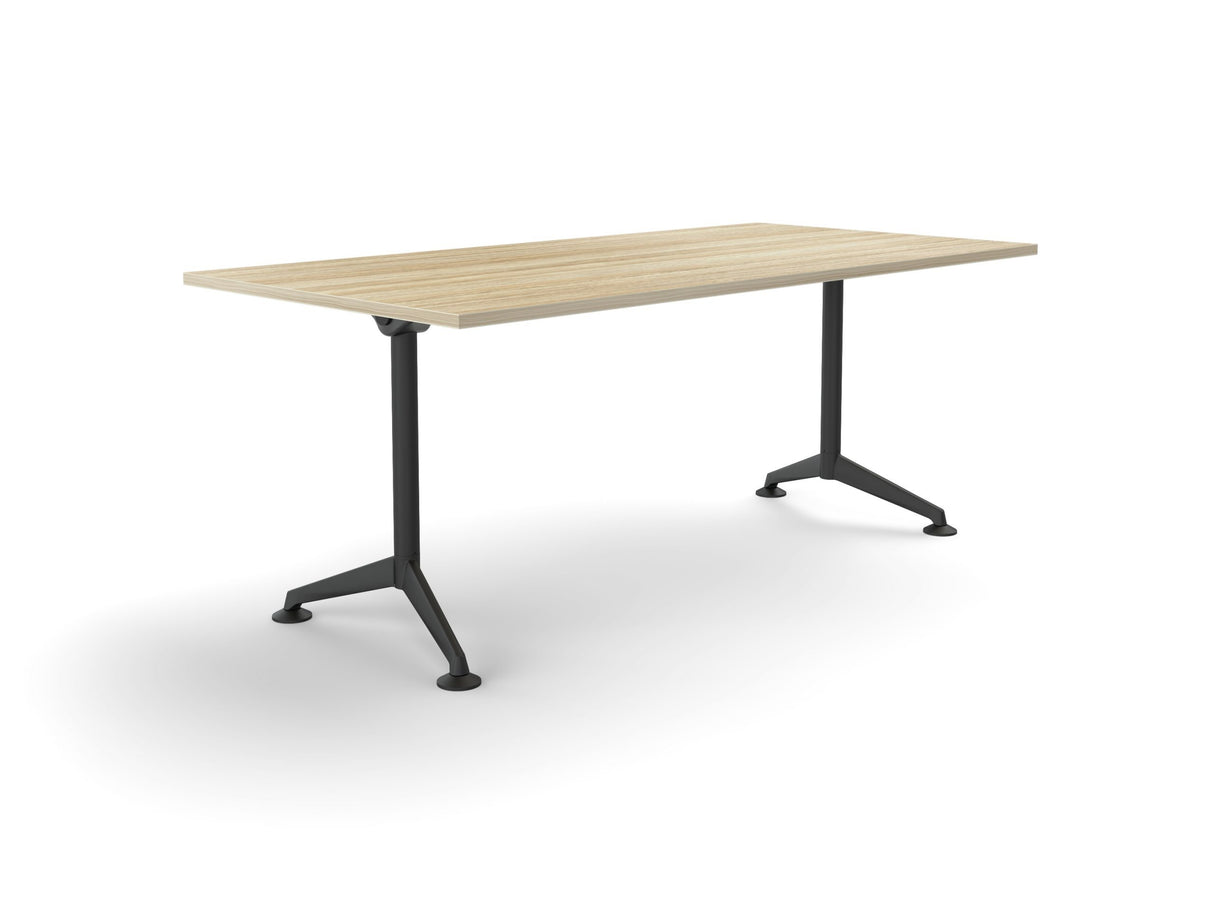OL Modulus All Black Fixed Leg Meeting Table