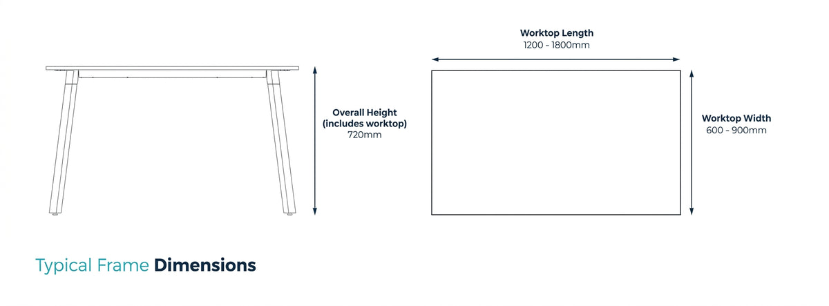 OL Plantation Oak Timber Single User Desk Frame