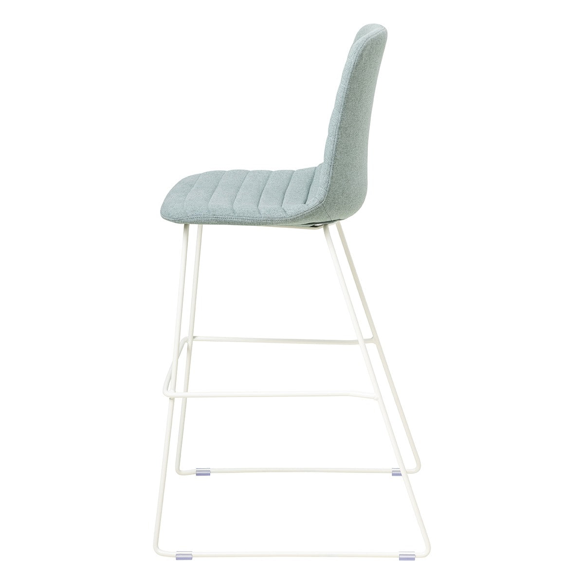 OL Sofia Fabric Upholstered Sled Base Bar Stool
