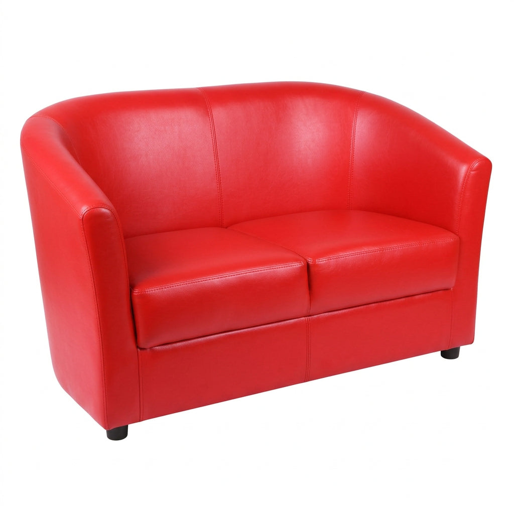 MA Omega Fabric or Vinyl Upholstered 2 Seater Tub Lounge
